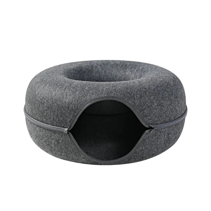 Donot shaped cat bed in grey coclor