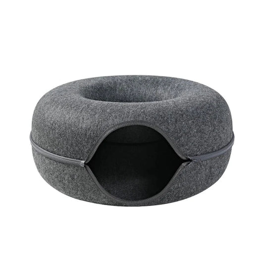 Donot shaped cat bed in grey coclor