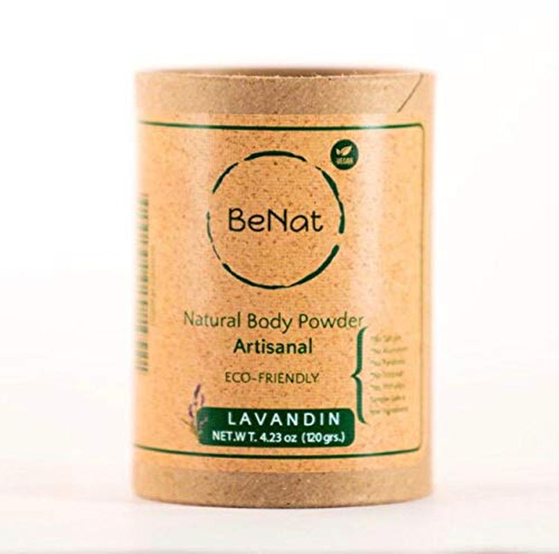 All natural body powder made of Lavandin oil, no talc.