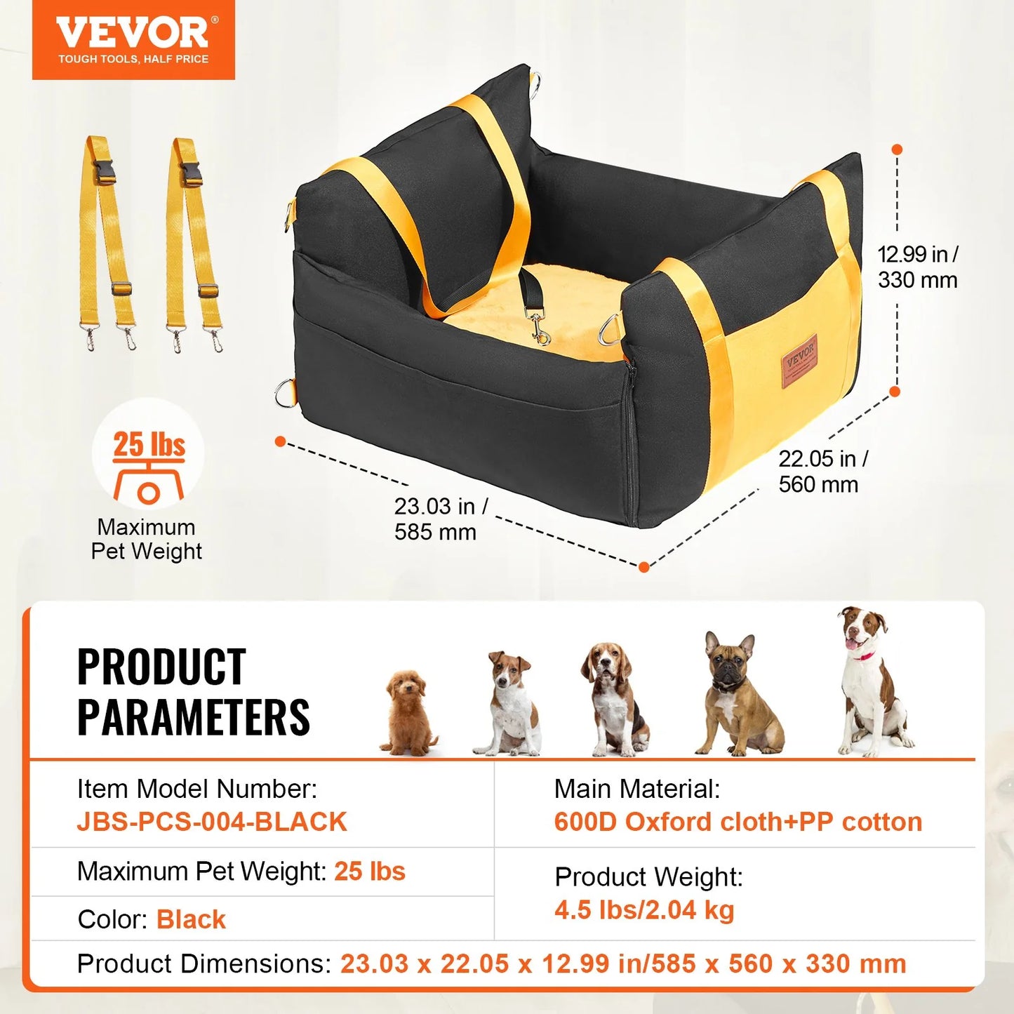 The maximum pet weight for your pet in this car seat can't be more than 25lbs.