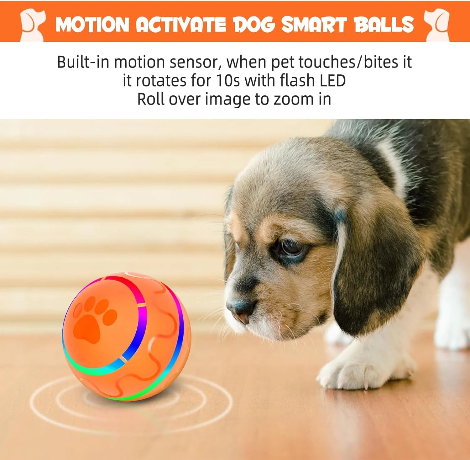 Comes with built in sensor, that moves when touched or bitten.