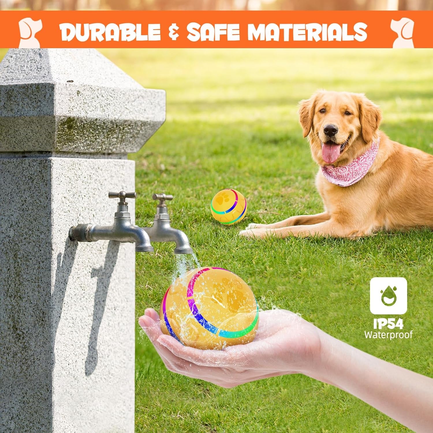 This toy is waterproof ss you can clean it after playtime.