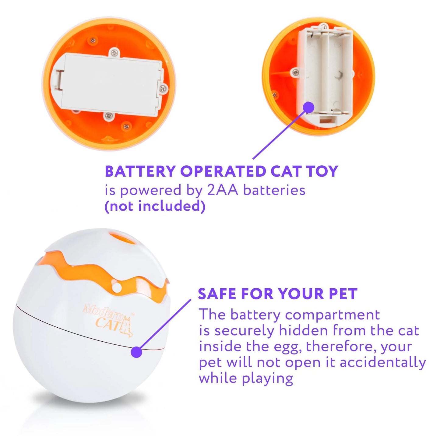 This toy is powered by 2 AA Batteries (not included).