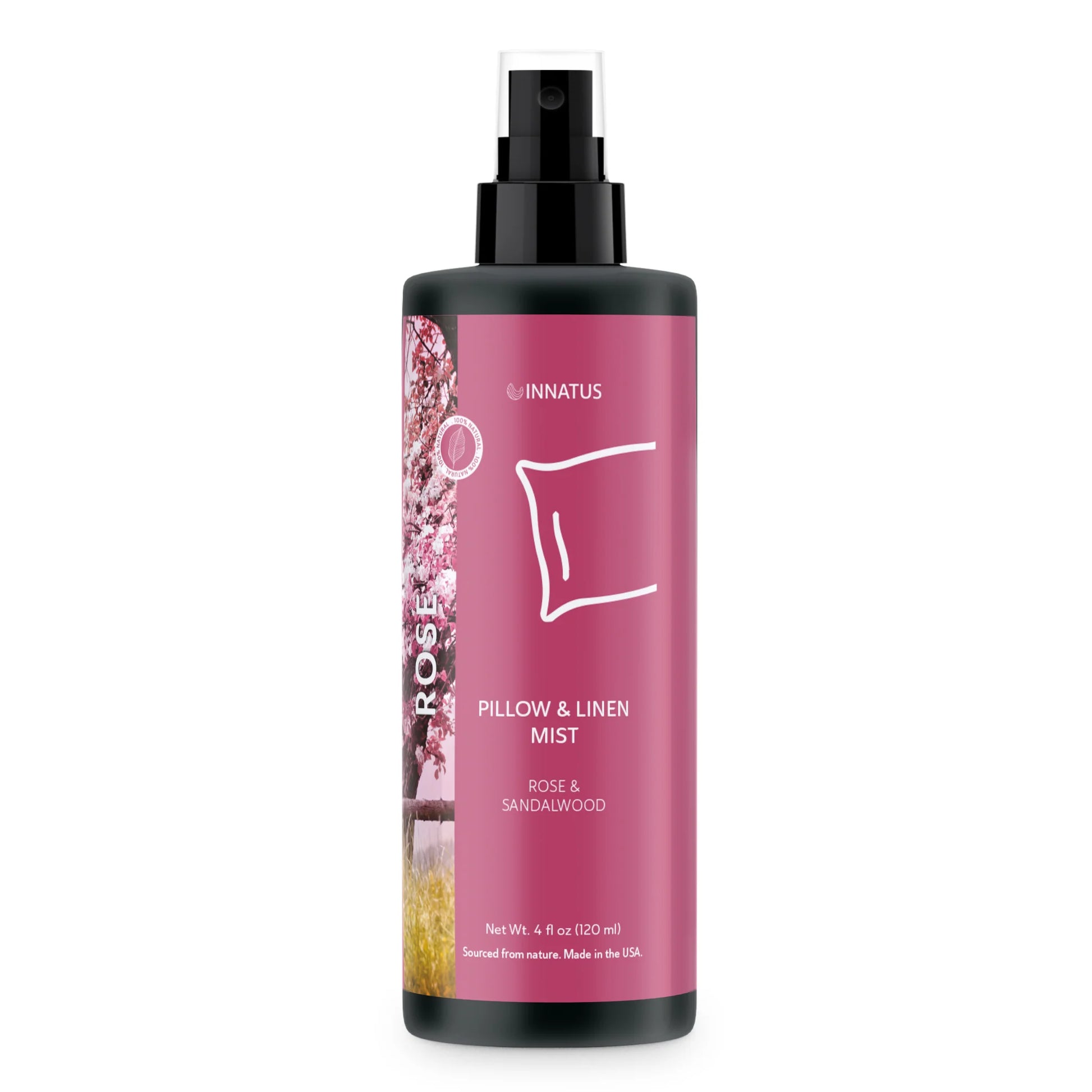 Restful Aromatherapy Pillow & Linen Spray with Rose & Sadalwood mist 