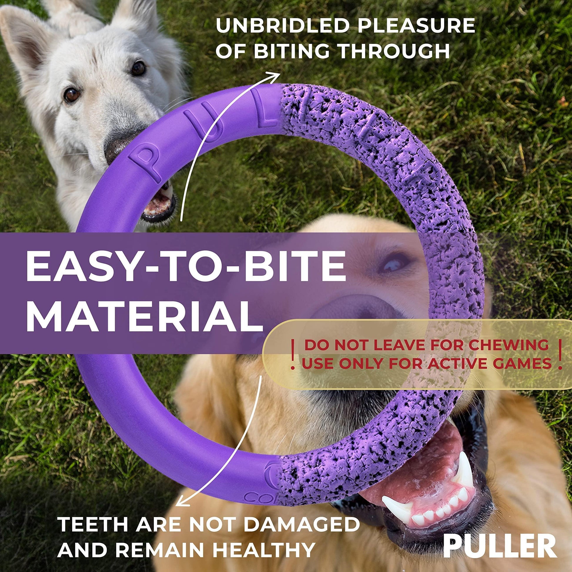 The material is easy to bite but remember it's not a chewing toy!