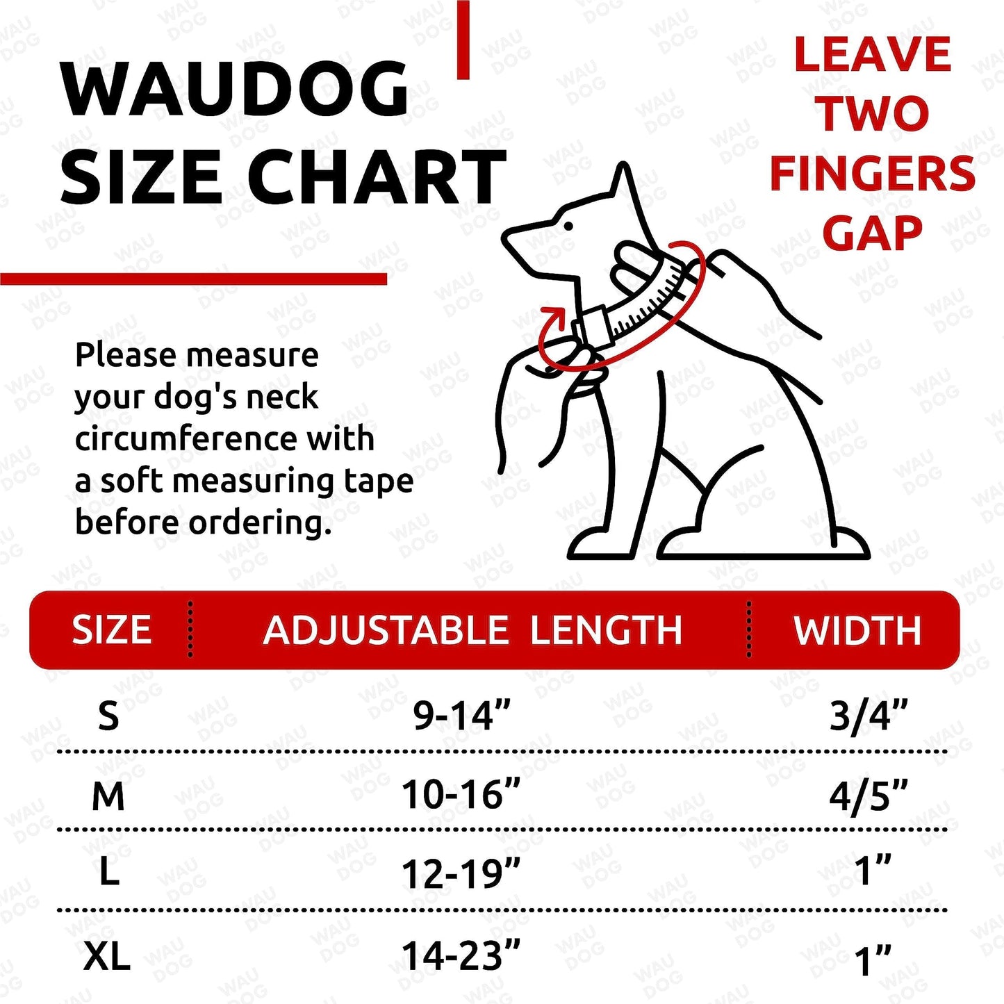 For small sized dogs use 9-14" in length & 3/4" in with.